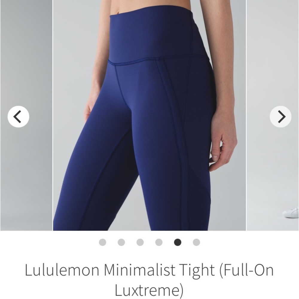 Lululemon minimalist tight hero blue leggings mesh